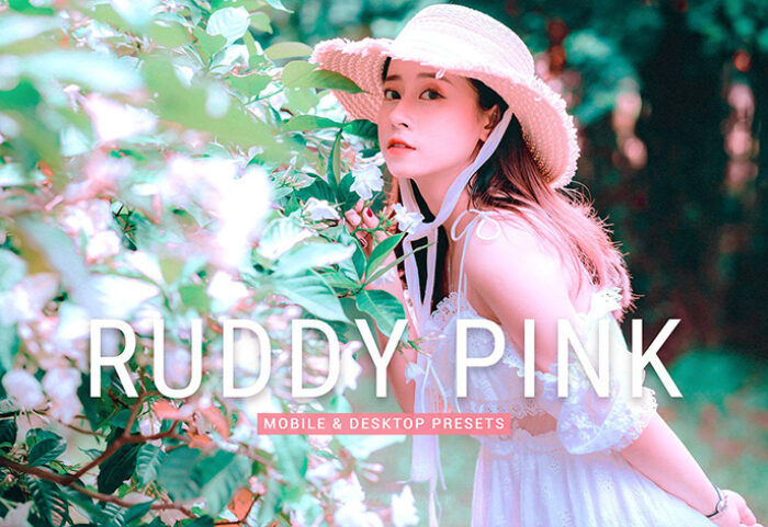 40 پریست لایت روم پرتره و پریست کمرا راو و اکشن فتوشاپ تم صورتی Ruddy Pink Lightroom Presets