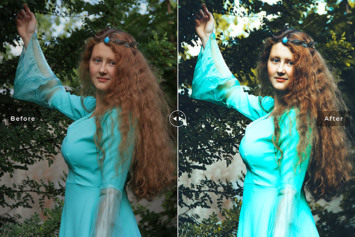 40 پریست لایت روم پرتره و پریست کمرا راو و اکشن فتوشاپ تم فشن Olivine Lightroom Presets