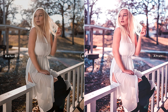 40 پریست لایت روم پرتره و پریست کمرا راو و اکشن فتوشاپ تم فشن Puce Lightroom Presets