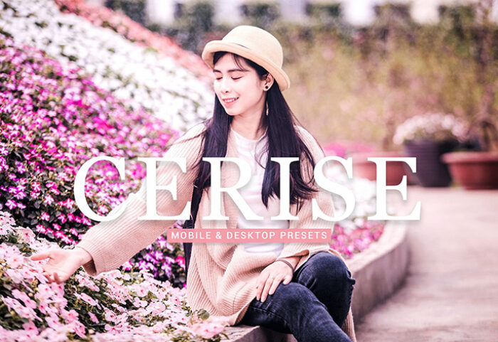 40 پریست لایت روم پرتره و پریست کمرا راو و اکشن فتوشاپ تم فضای باز Cerise Lightroom Presets