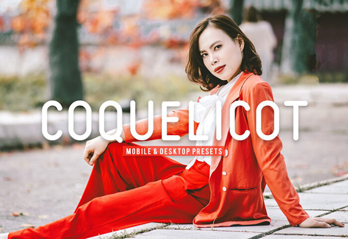 40 پریست لایت روم پرتره و پریست کمرا راو و اکشن فتوشاپ تم فضای باز Coquelicot Lightroom Presets