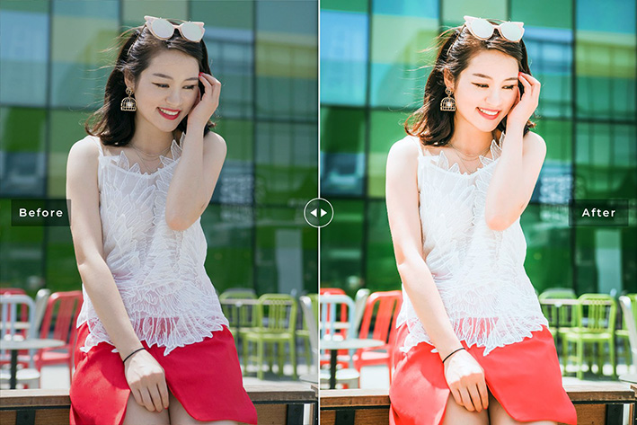 40 پریست لایت روم پرتره و پریست کمرا راو و اکشن فتوشاپ تم فضای باز Flavescent Lightroom Presets