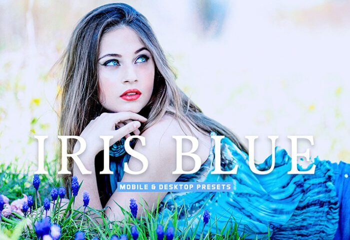 40 پریست لایت روم پرتره و پریست کمرا راو و اکشن فتوشاپ تم چشم آبی Iris Blue Lightroom Presets