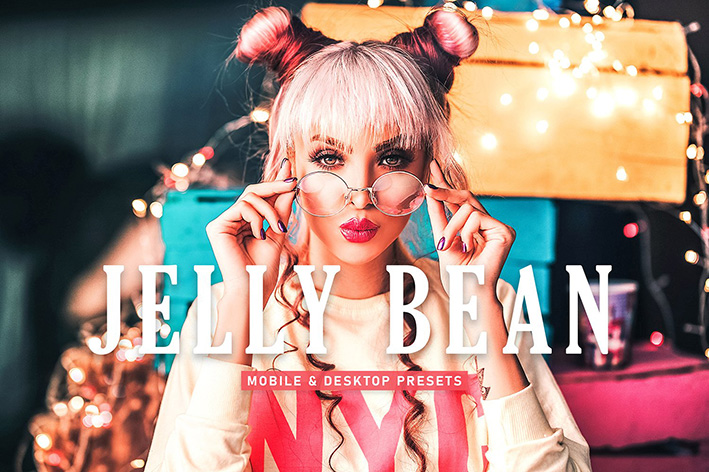 40 پریست لایت روم پرتره و پریست کمرا راو و اکشن فتوشاپ تم ژله ای Jelly Bean Lightroom Presets 40 پریست لایت روم پرتره و پریست کمرا راو و اکشن فتوشاپ تم ژله ای Jelly Bean Lightroom Presets