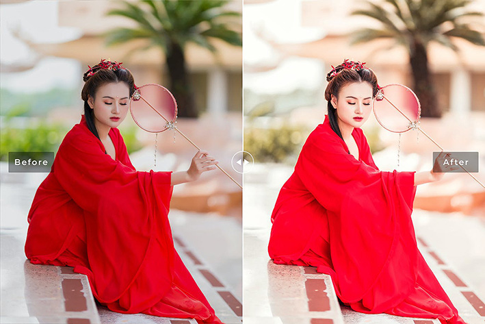 40 پریست لایت روم پرتره و پریست کمرا راو و اکشن فتوشاپ تم گل میخک Carnation Lightroom Presets