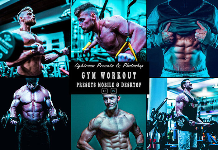 9 پریست لایت روم ورزش بدنسازی و اکشن فتوشاپ Gym Workout Tone Photoshop Action Lightrom