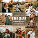 9 پریست لایت روم پرتره سینمایی و اکشن فتوشاپ Boho Dream Photoshop Actions Lightroom Presets