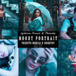 9 پریست لایت روم پرتره سینمایی و اکشن فتوشاپ Moody Portrait Photoshop Action Lightrom Preset