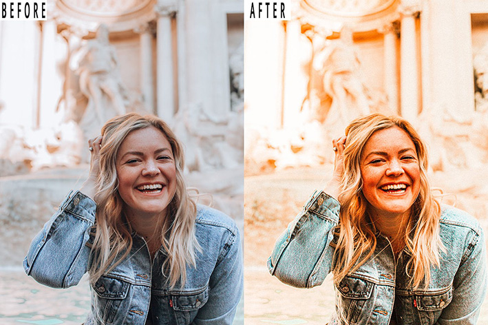 9 پریست لایت روم پرتره فضای باز و اکشن فتوشاپ Joy Tone Photoshop Action Lightrom Presets