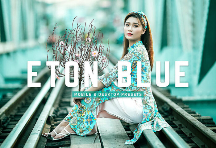 40 پریست لایت روم پرتره و پریست کمرا راو و اکشن فتوشاپ تم آبی Eton Blue Lightroom Presets