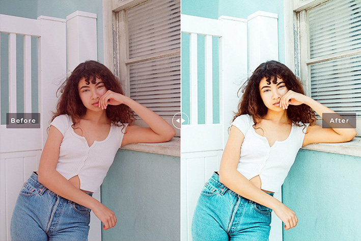 40 پریست لایت روم پرتره و پریست کمرا راو و اکشن فتوشاپ تم آبی Eton Blue Lightroom Presets
