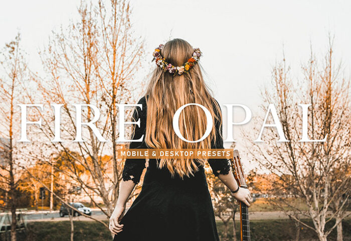40 پریست لایت روم پرتره و پریست کمرا راو و اکشن فتوشاپ تم آتشین Fire Opal Lightroom Presets