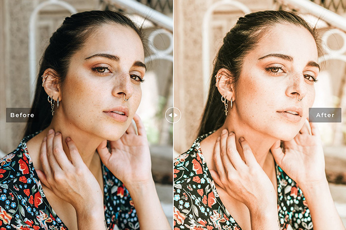 40 پریست لایت روم پرتره و پریست کمرا راو و اکشن فتوشاپ تم آتشین Fire Opal Lightroom Presets
