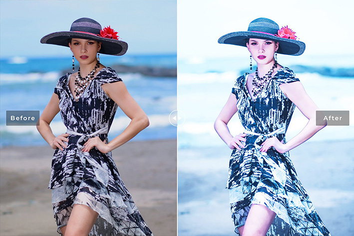 40 پریست لایت روم پرتره و پریست کمرا راو و اکشن فتوشاپ تم بنفش Cornflower Lightroom Presets