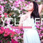 40 پریست لایت روم پرتره و پریست کمرا راو و اکشن فتوشاپ تم بهار Cyclamen Lightroom Presets