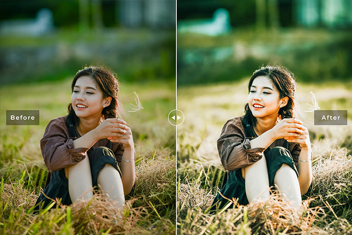 40 پریست لایت روم پرتره و پریست کمرا راو و اکشن فتوشاپ تم جوانه سبز Bud Green Lightroom Presets