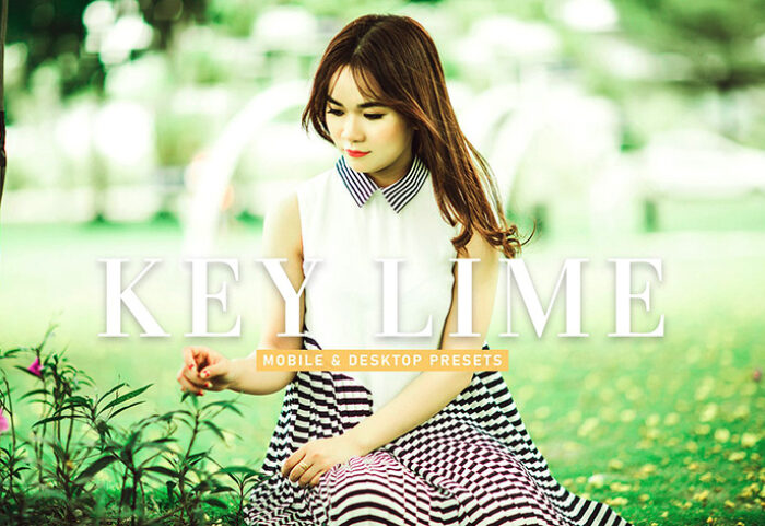 40 پریست لایت روم پرتره و پریست کمرا راو و اکشن فتوشاپ تم دختر زیبا Key Lime Lightroom Presets