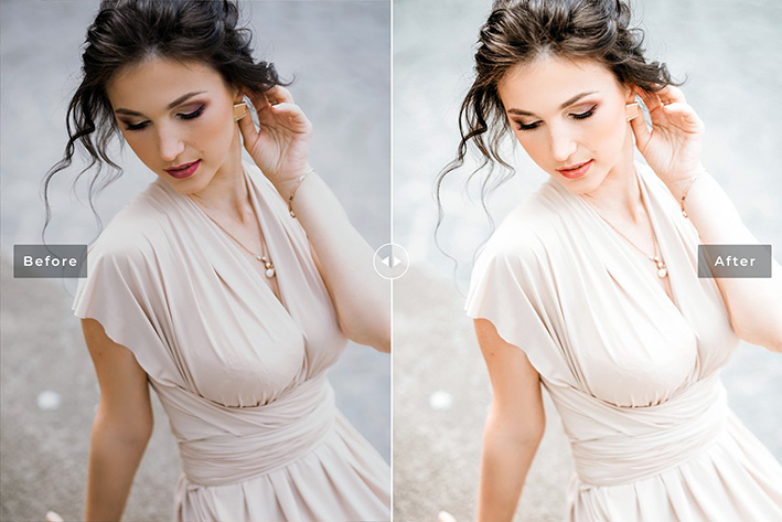 40 پریست لایت روم پرتره و پریست کمرا راو و اکشن فتوشاپ تم شکلاتی Lotion Lightroom Presets