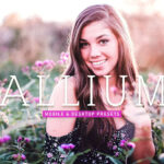 40 پریست لایت روم پرتره و پریست کمرا راو و اکشن فتوشاپ رنگی بنفش Allium Lightroom Presets