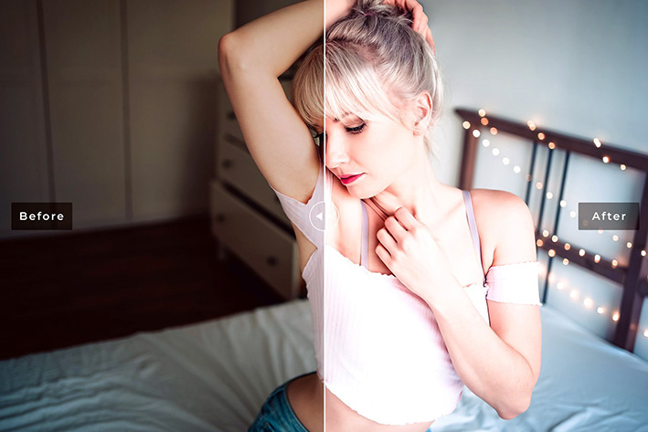 40 پریست لایت روم پرتره و پریست کمرا راو و اکشن فتوشاپ فصل بهار Feldspar Lightroom Presets