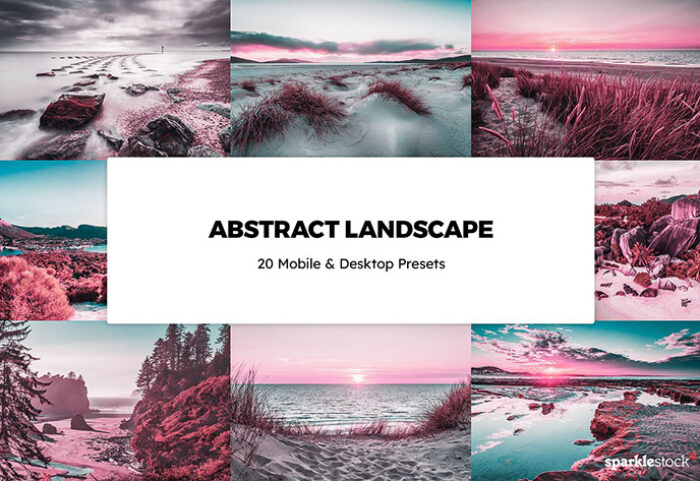 120 پریست لایت روم و لات رنگی و پریست کمرا راو فتوشاپ طبیعت Abstract Landscapes Lightroom Presets