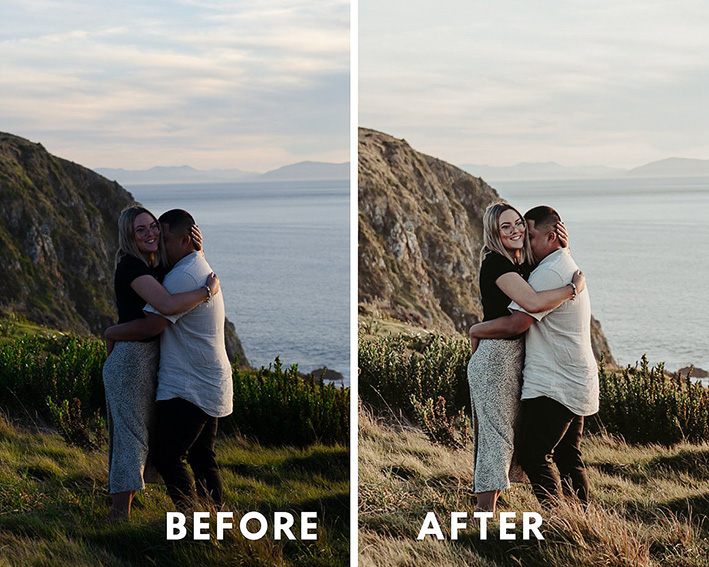 24 پریست لایت روم 2022 حرفه ای تم عشق در غروب آفتاب Dusk Lightroom Presets