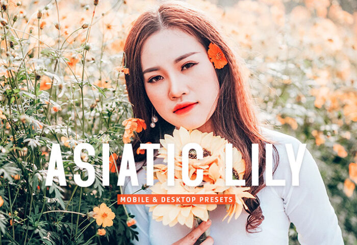 40 پریست لایت روم و پریست کمرا راو و اکشن فتوشاپ Asiatic Lily Lightroom Presets