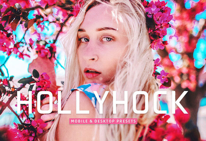 40 پریست لایت روم و پریست کمرا راو و اکشن فتوشاپ تم بهاری Hollyhock Lightroom Presets