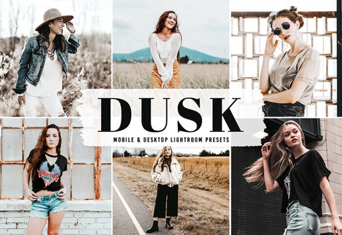 40 پریست لایت روم و پریست کمرا راو و اکشن فتوشاپ تم غروب Dusk Lightroom Presets