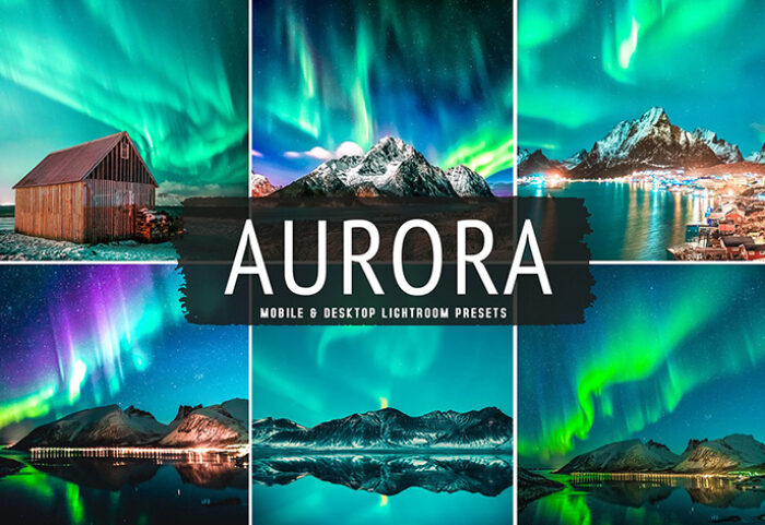 40 پریست لایت روم و پریست کمرا راو و اکشن فتوشاپ طبیعت Aurora Lightroom Presets