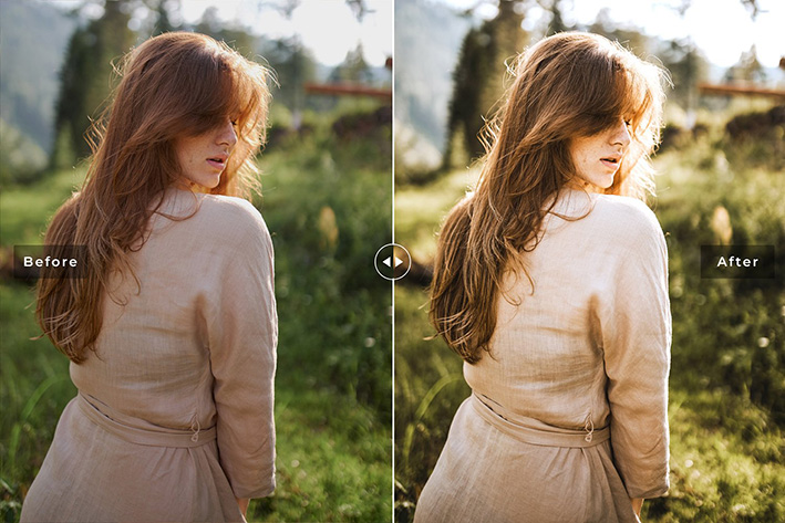 40 پریست لایت روم و پریست کمرا راو و اکشن فتوشاپ پرتره فضای باز Fawn Lightroom Presets