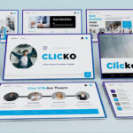 قالب پاورپوینت 2022 و گوگل اسلایدر حرفه ای تم تجاری Clicko Business Presentation PowerPoint Template