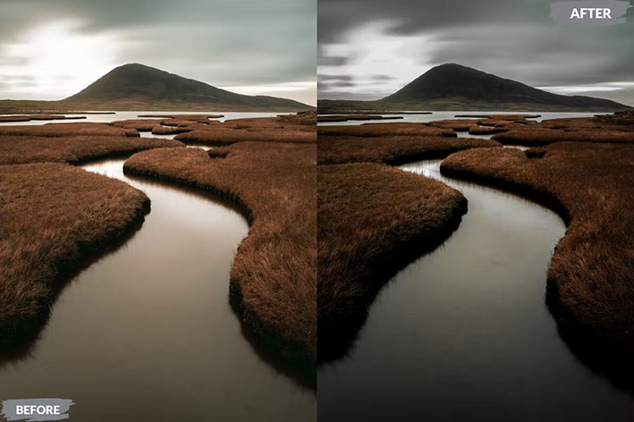 14 پریست لایت روم 2022 حرفه ای تم رنگ سینماتیک Matte Film Lightroom Presets