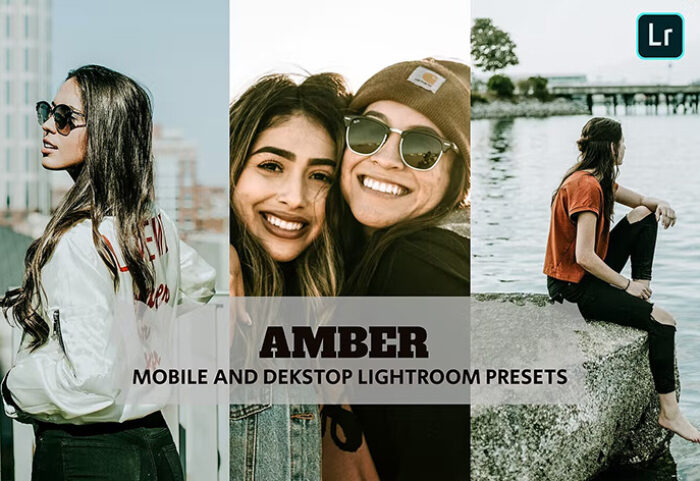 14 پریست لایت روم 2022 حرفه ای تم کهربا Amber Lightroom Presets