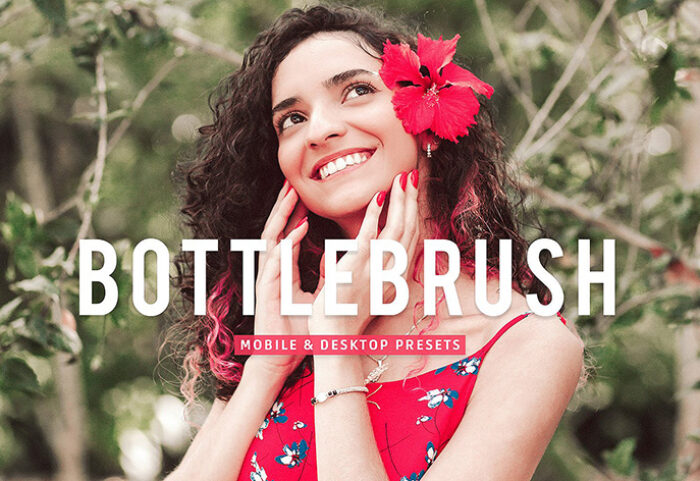 40 پریست لایت روم پرتره فضای باز و پریست کمرا راو و اکشن فتوشاپ Bottlebrush Lightroom Presets
