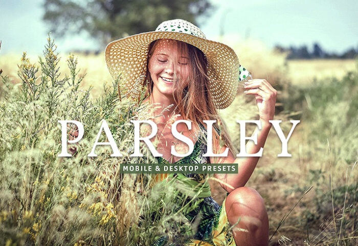 40 پریست لایت روم پرتره فضای باز و پریست کمرا راو و اکشن فتوشاپ Parsley Lightroom Presets