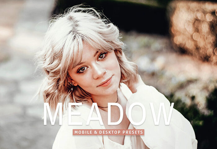40 پریست لایت روم پرتره فضای باز و پریست کمرا راو و اکشن فتوشاپ تم علفزار Meadow Lightroom Presets