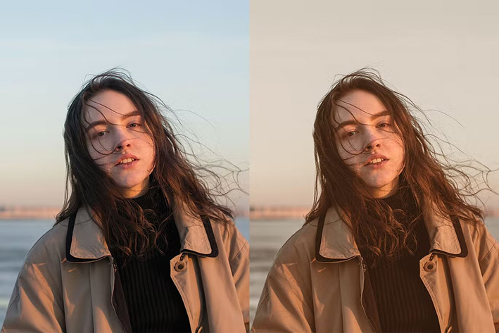 50 پریست لایت روم سینمایی و لات رنگی Warm Film Lightroom Presets and LUTs