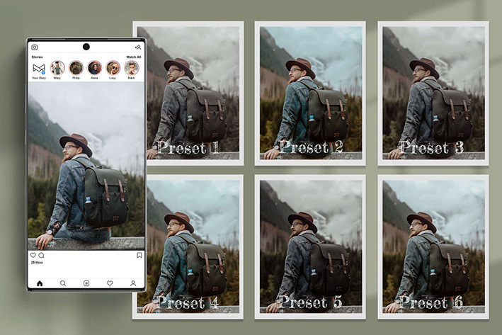 80 پریست لایت روم و کمرا راو و اکشن فتوشاپ و لات رنگی Wanderlust Lightroom Presets Desktop