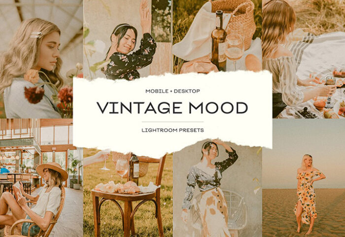 10 پریست لایت روم 1401 تم قدیمی کردن عکس Vintage Mood Lightroom Presets