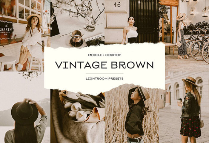 10 پریست لایت روم قدیمی کردن عکس تناژ قهوه ای Vintage Brown Lightroom Presets