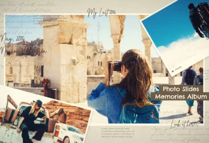 پروژه آماده اسلایدشو افتر افکت تم خاطرات 2022 با موزیک Photo Memories Slideshow