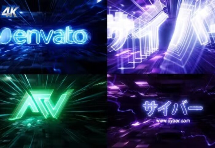 پروژه آماده افتر افکت لوگو دیجیتال رزولوشن 4K با موزیک Digital Logo Reveal