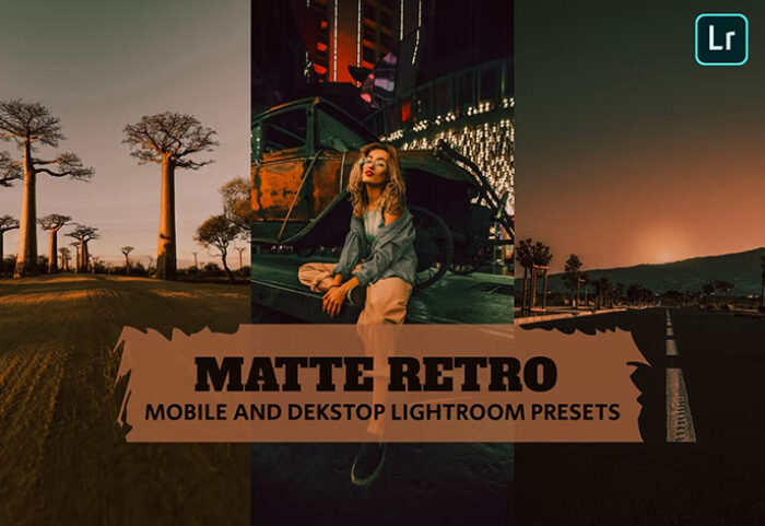 14 پریست لایت روم 2022 حرفه ای تم مات رنگی قدیمی Matte Retro Lightroom Presets