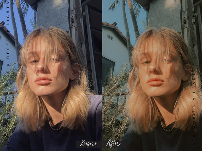 15 پریست لایت روم پرتره 1401 حرفه ای تم غرب طلایی WEST GOLD Lightroom Presets