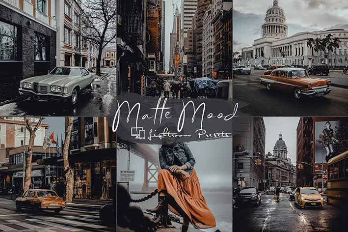 4 پریست لایت روم 2022 حرفه ای تم مات سینماتیک Matte Mood Lightroom Presets 4 پریست لایت روم 2022 حرفه ای تم مات سینماتیک Matte Mood Lightroom Presets