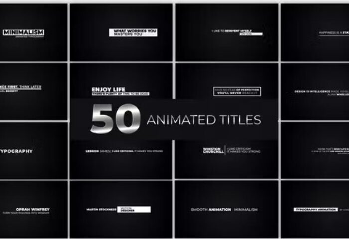 50 تایتل آماده افتر افکت 2022 فوق حرفه ای Animated Titles