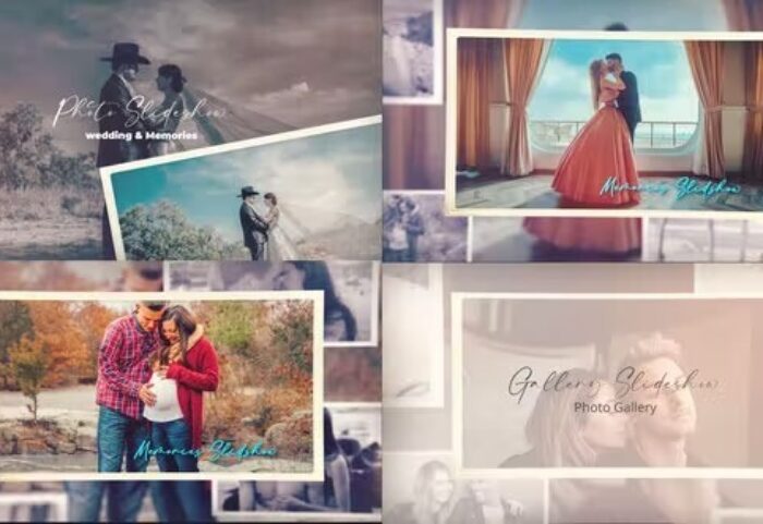 پروژه افتر افکت 2022 اسلایدشو عاشقانه فوق حرفه ای با موزیک Memories Slideshow