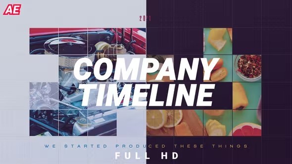 پروژه افتر افکت معرفی سابقه شرکت افکت تایم لاین Company Timeline پروژه افتر افکت معرفی سابقه شرکت افکت تایم لاین Company Timeline