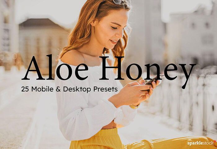 100پریست لایت روم و لات رنگی تم رنگ عسلی Aloe Honey Lightroom Presets LUTs